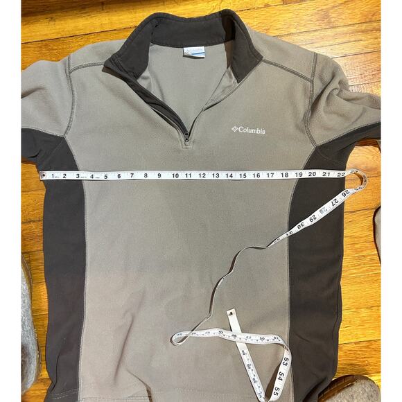 Columbia fleece pullover - quarter zip - 2-tone brown- size M - Picture 5 of 8